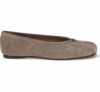 Gray Calf Leather Bos Taurus Ballet Flats 1