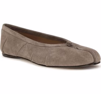 Gray Calf Leather Bos Taurus Ballet Flats 2