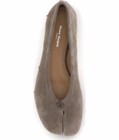 Gray Calf Leather Bos Taurus Ballet Flats 4