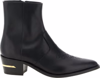 Black Calfskin Ankle Boots 1