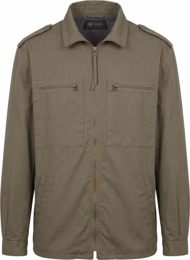 Green Polyurethane Men Jacket