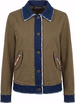 Green Cotton Women's Jacket