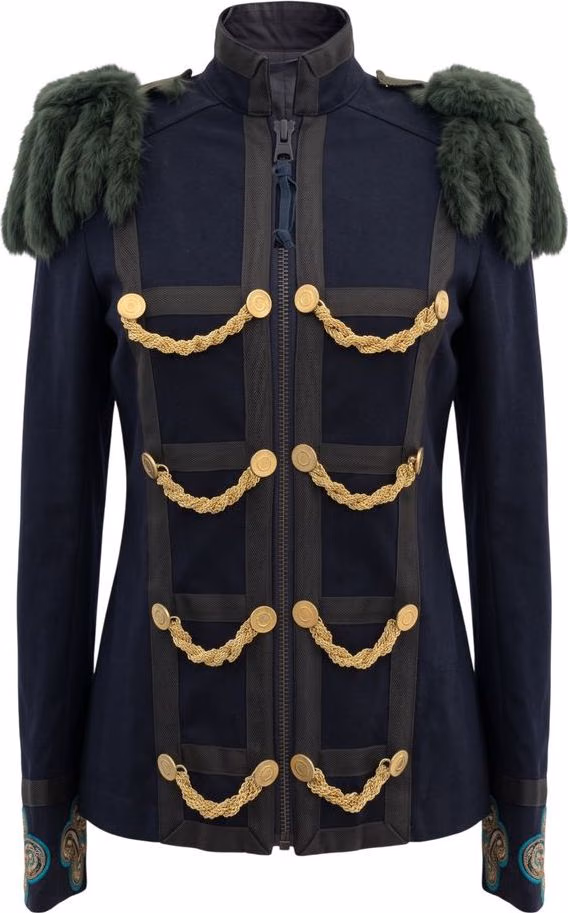 Blue Cotton Women's Jacket