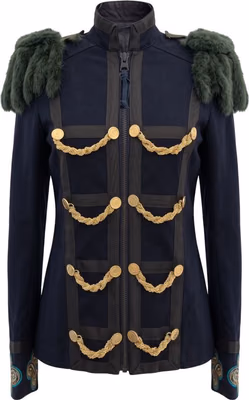 Blue Cotton Women's Jacket