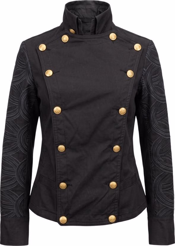 Black Cotton Women Jacket