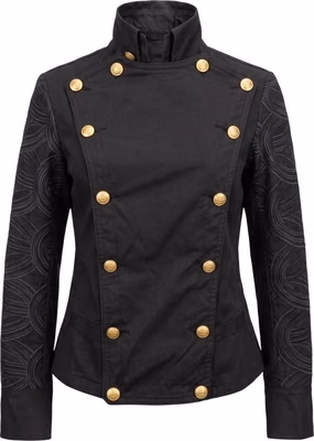 Black Cotton Women Jacket