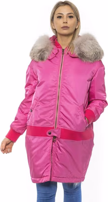 Pink Cotton Women Jacket