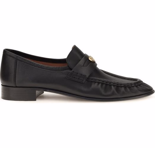 Black Calf Leather Bos Taurus Slip-On Loafers