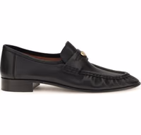 Black Calf Leather Bos Taurus Slip-On Loafers 1