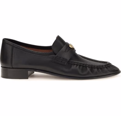 Black Calf Leather Bos Taurus Slip-On Loafers
