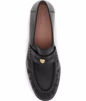 Black Calf Leather Bos Taurus Slip-On Loafers 4
