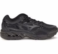 Black Fabric Athletic Sneakers 1
