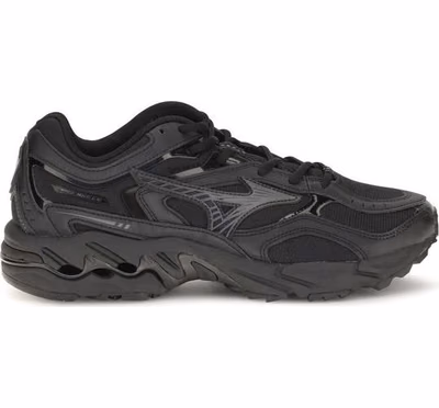 Black Fabric Athletic Sneakers
