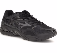 Black Fabric Athletic Sneakers 2