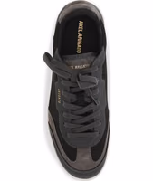 Black Nubuc Leather Athletic Sneakers 4