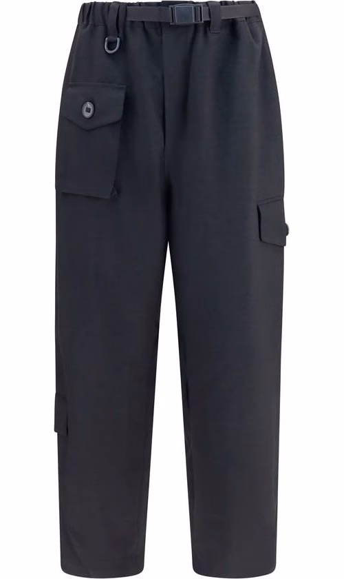 Black Polyester Athletic Pants