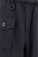 Black Polyester Athletic Pants 3