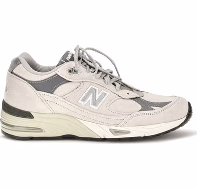 Gray Suede Leather Athletic Sneakers