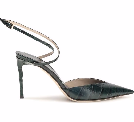 Bicolor Calf Leather Bos Taurus High Heel Pumps