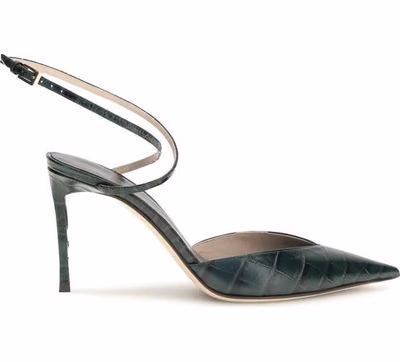 Bicolor Calf Leather Bos Taurus High Heel Pumps