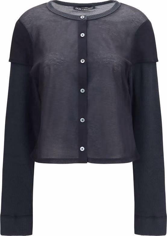 كارديغان قطني أسود