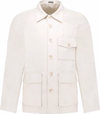 Beige Linen Full-Length Jacket