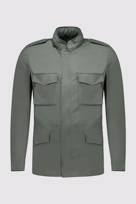 Green Cotton Full-Length Jacket