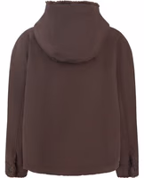 جاكيت كامل الطول من القطن باللون البني 3