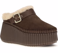 Brown Calf Leather Bos Taurus Mules 2