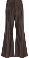 Brown Polyester Flared Pants 1
