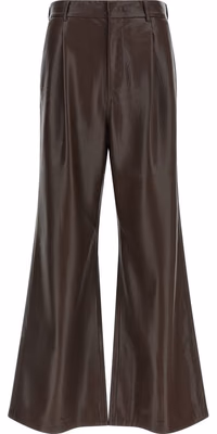 Brown Polyester Flared Pants