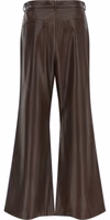 Brown Polyester Flared Pants 2