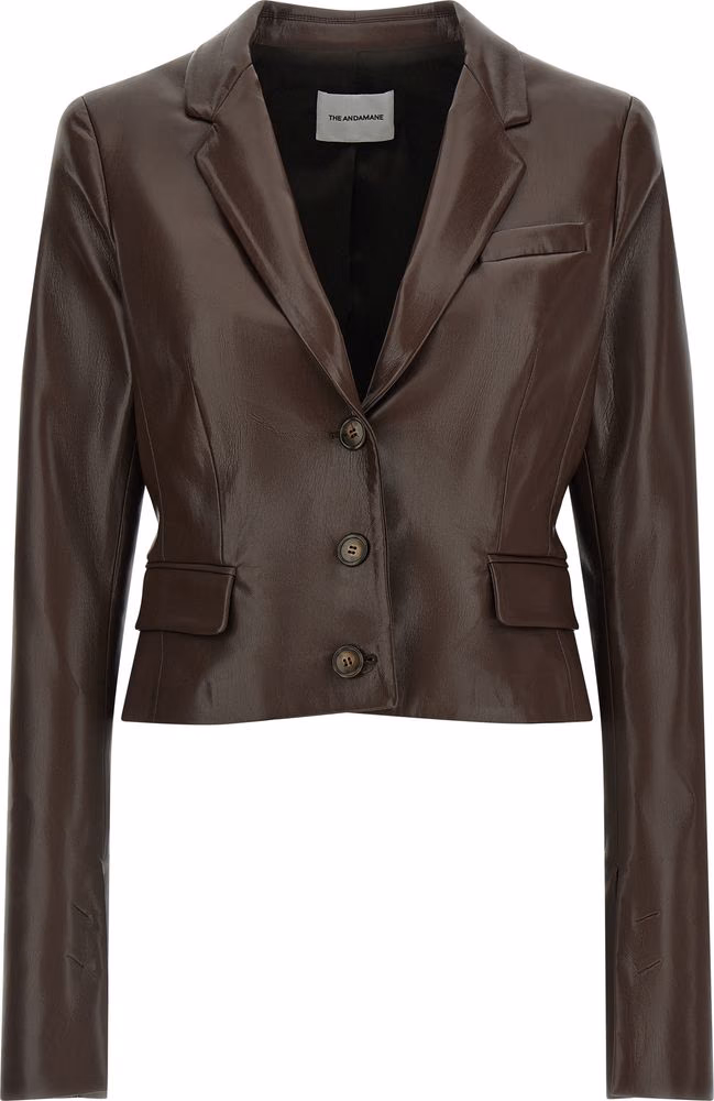 Brown Polyester Blazer