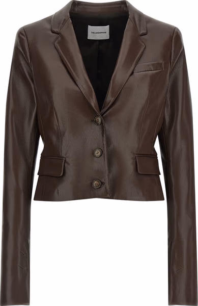Brown Polyester Blazer