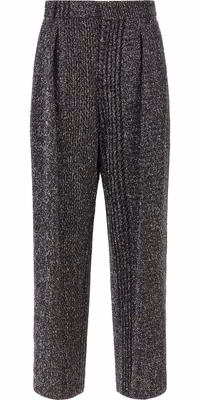 Black Polyamide Casual Pants
