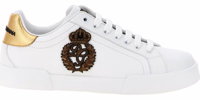 Gold Calfskin Low Top Sneakers