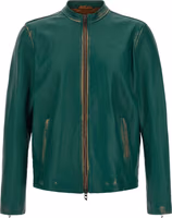 Bicolor Lamb Leather Leather Jacket 1