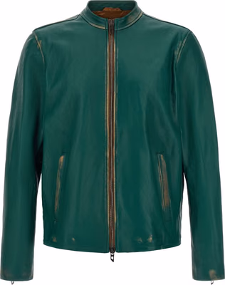 Bicolor Lamb Leather Leather Jacket