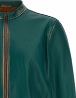 Bicolor Lamb Leather Leather Jacket 3