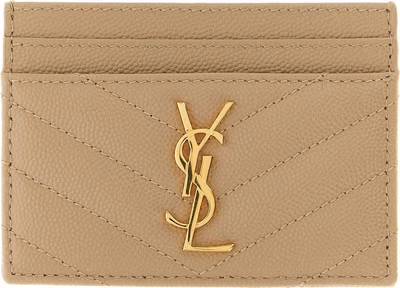 Beige Calfskin Cardholder
