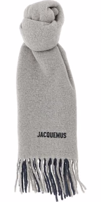 Gray Wool Scarf