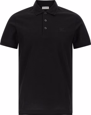 Black Cotton Polo Shirt