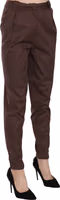 Brown High Waist Tapered Formal Trousers Pants 4