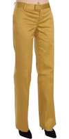 Mustard Yellow Straight Formal Trousers Pants 1