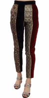 Multicolor Jacquard Cropped Tapered Pants 1