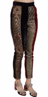 Multicolor Jacquard Cropped Tapered Pants 2