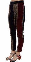Multicolor Jacquard Cropped Tapered Pants 3