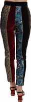 Multicolor Jacquard Cropped Tapered Pants 4
