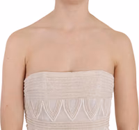 Beige Beaded Silk Short Mini Gown  Dress 4