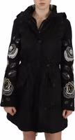 Floral Sequined Beaded Hooded Jacket Coat 4